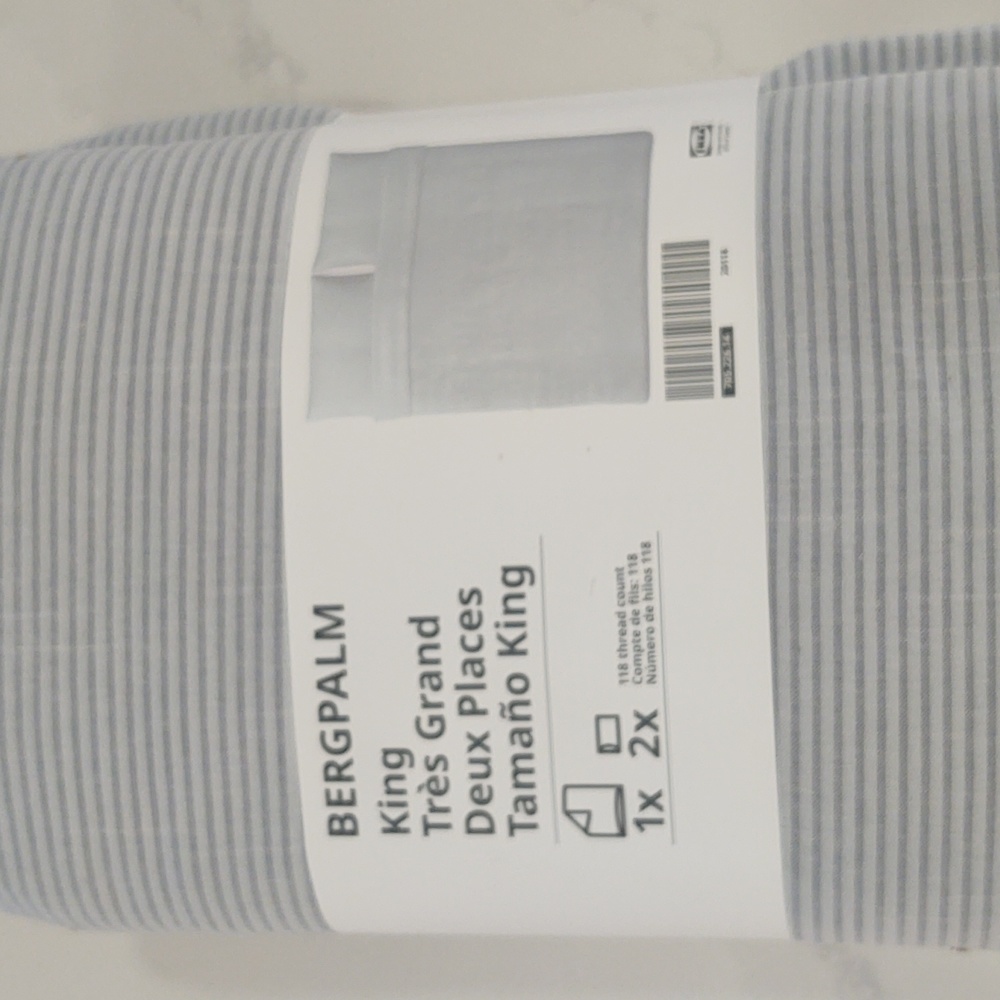 NWT Blue/Gray King comforter cover